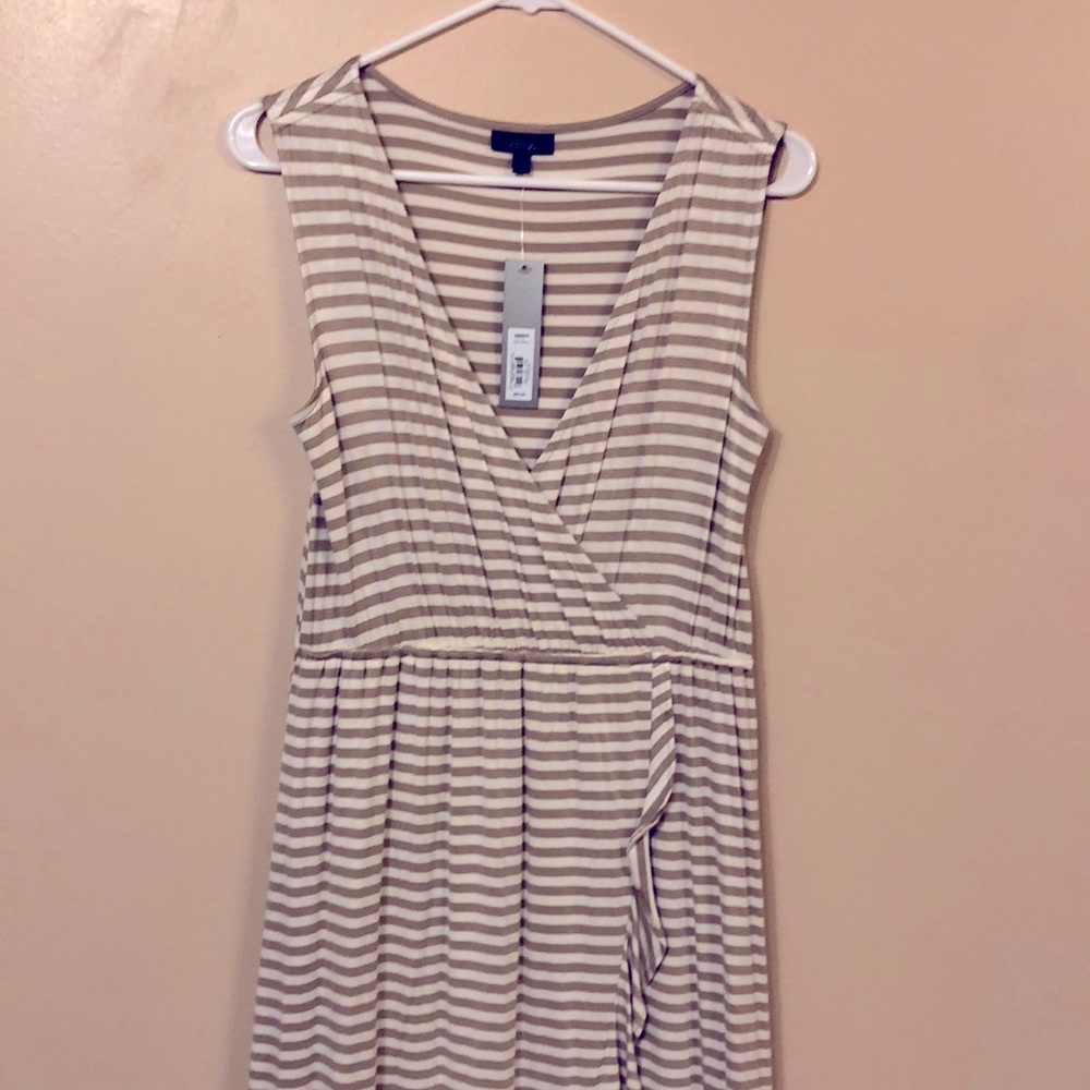 NWT Apt. 9 Striped Midi Wrap Dress